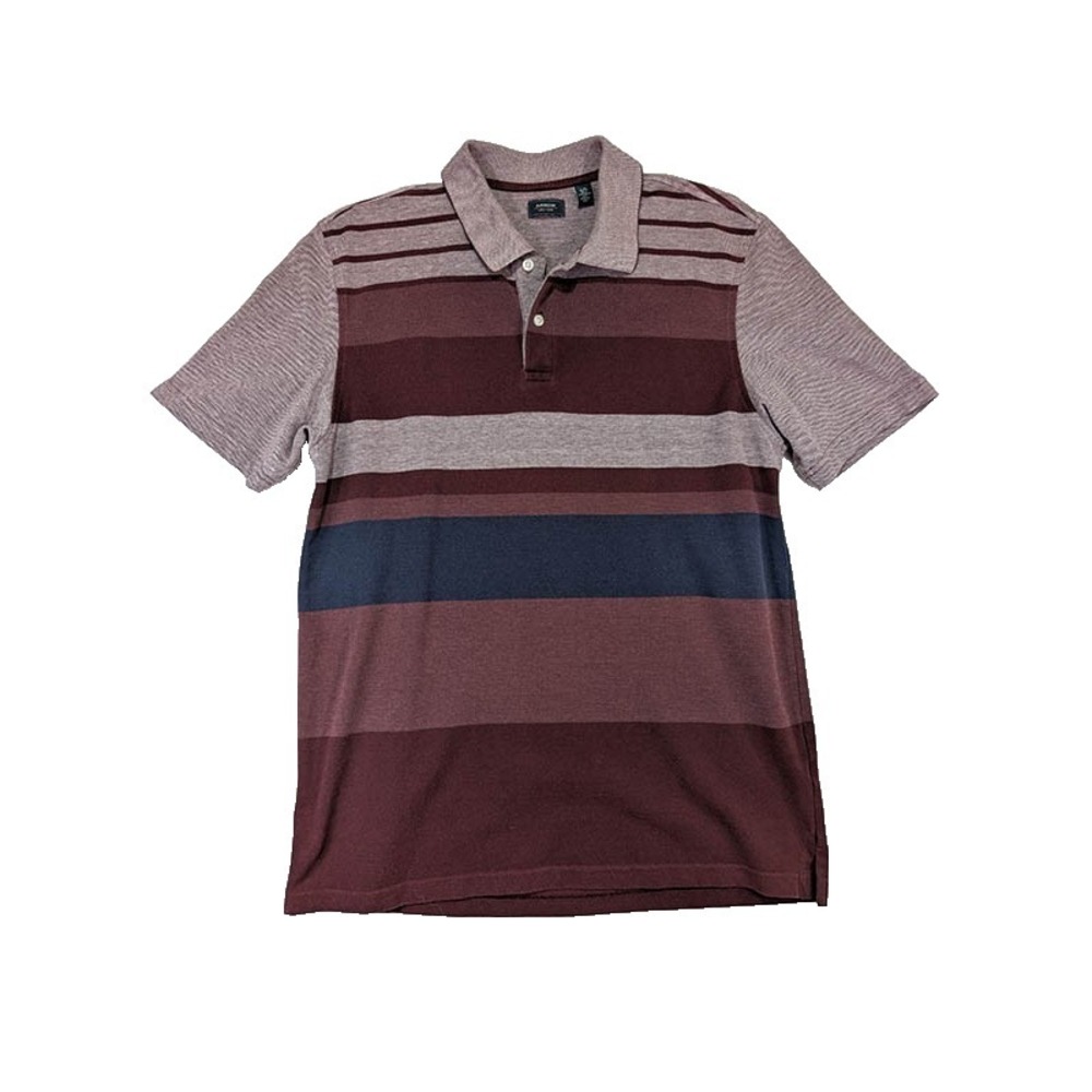 Arrow Polo Shirt Mens L Burgandy Retro 90s Y2K Dadcore Preppy Classic Casual